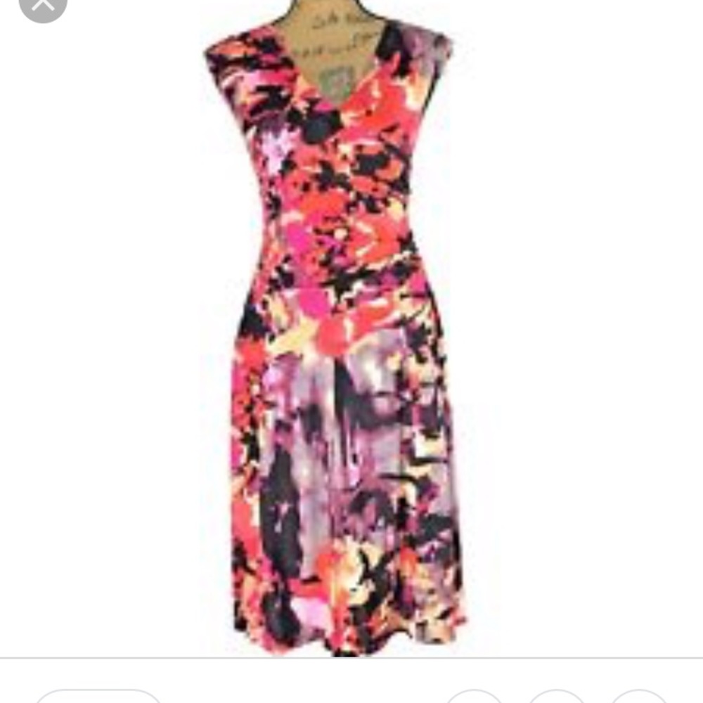 Zozo Abstract Floral 0x Dress